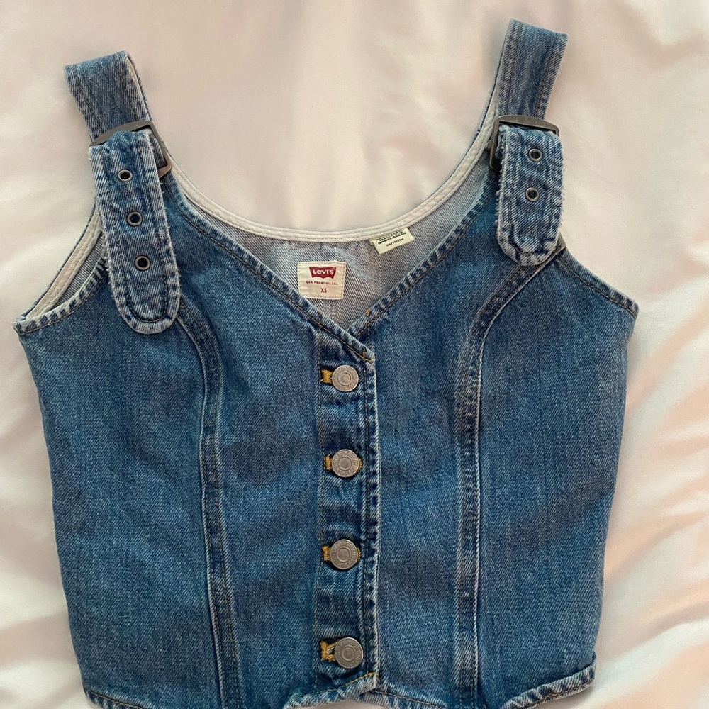 Levi's Classic Blue Denim Vest Top